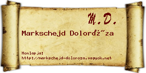 Markschejd Doloróza névjegykártya